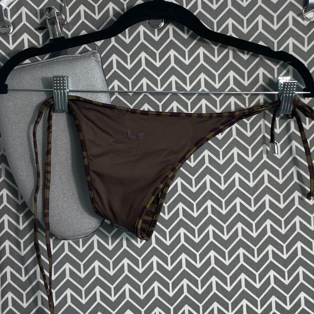 (NWT) Attico | Zebra Printed Bikini Set In Brown - Picture 4 of 6